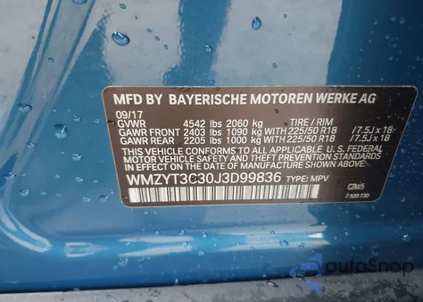 2018 Mini Countryman Cooper S from USA, damaged, VIN WMZYT3C30J3D99836